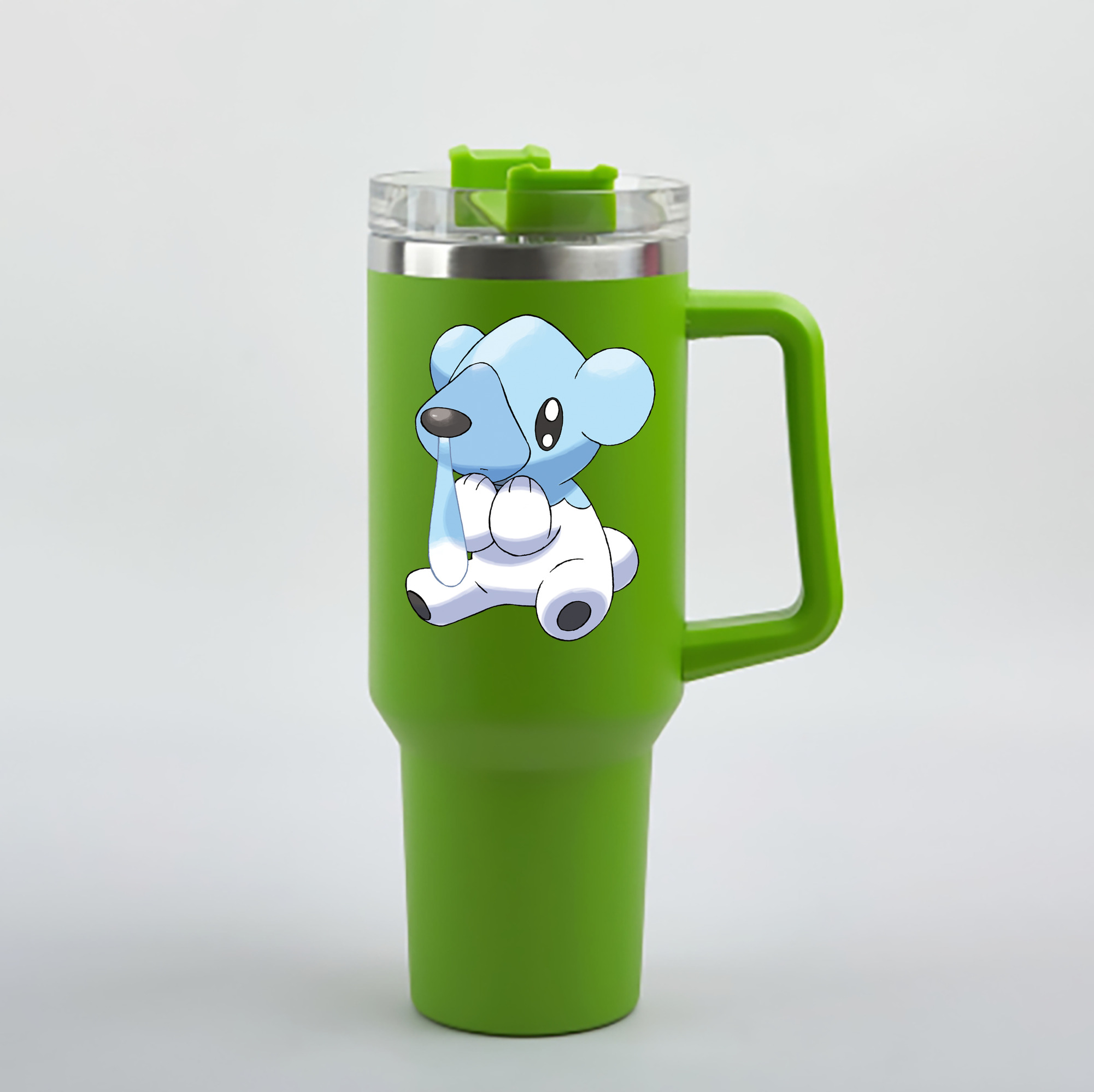 （画像用） ポケットモンスター Pokémon 1200mL車用タンブラー - クリスタルステッカー（プラスチックストロー付き）